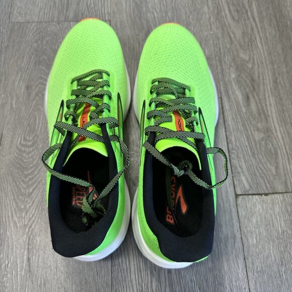 Size 9 - Brooks Launch 10 Volt Green Orange Running Shoe Men SAMPLE main image 2